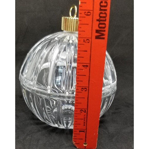 St George Holiday Magic DePlomo 24% Lead Crystal Candy Dish Bowl Tree Ornament - Picture 11 of 12